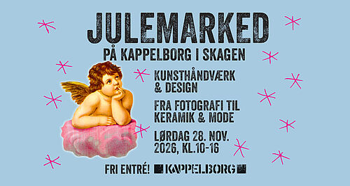 Grafik til Julemarked for kunsthåndværk og design på Kulturhus Kappelborg 2026