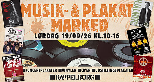 Pressefoto til Musik og plakatmarked på Kappelborg